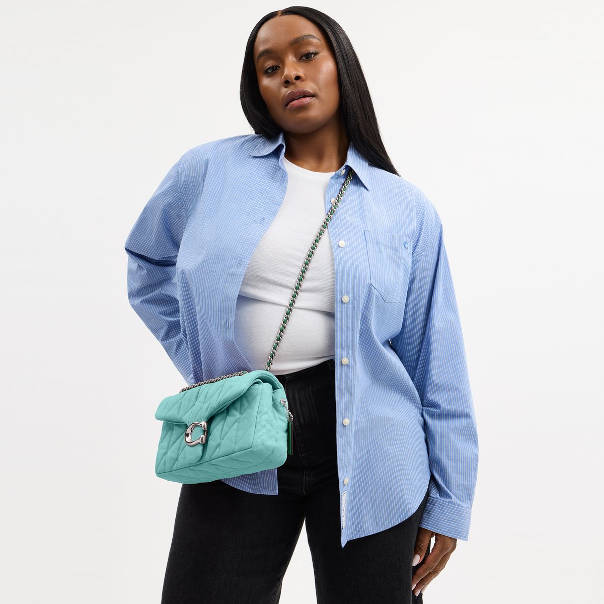 CBG31-Tabby Shoulder Bag 26 With Quilting-Lh/Ivy