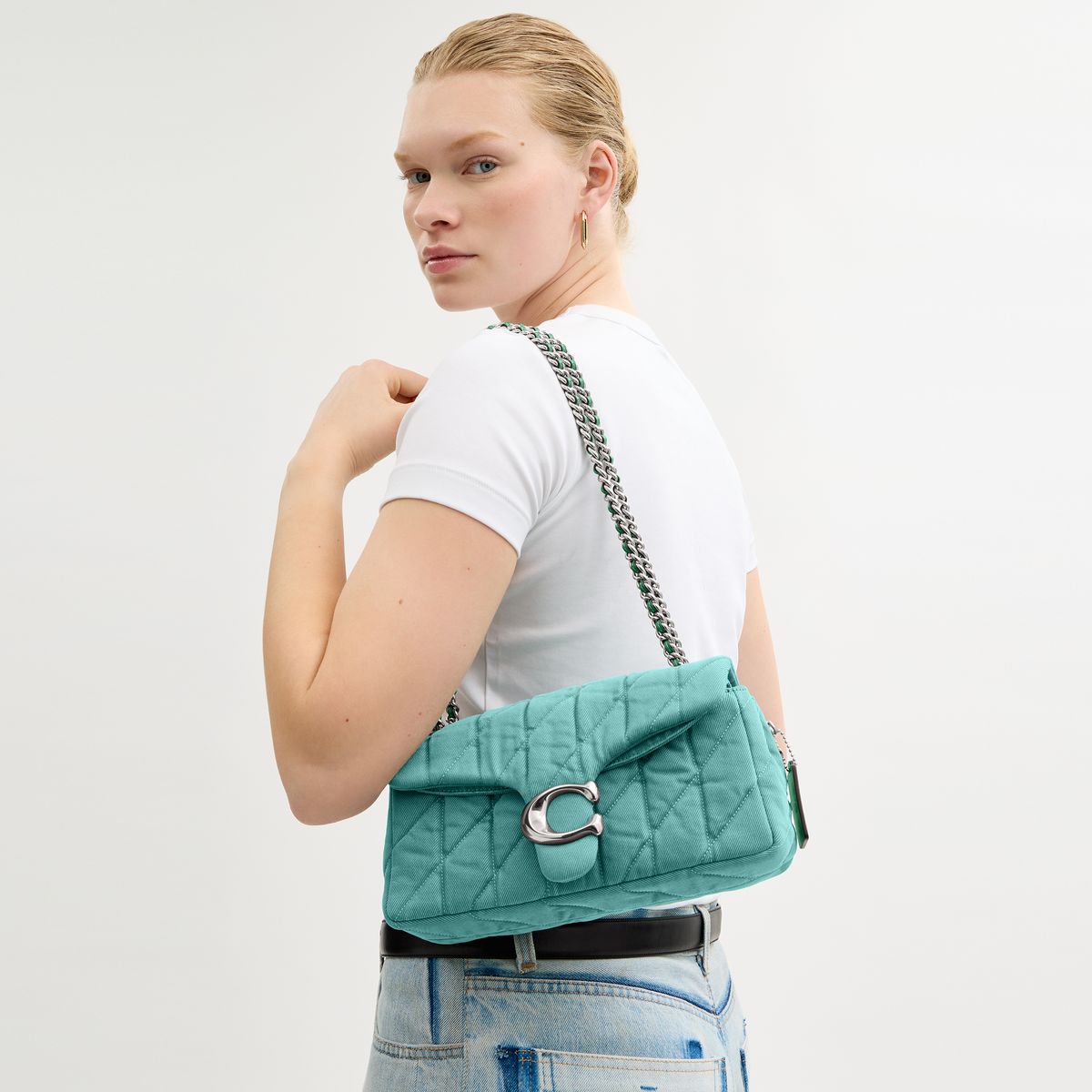 CBG31-Tabby Shoulder Bag 26 With Quilting-Lh/Ivy