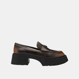 CBV18-Leah Platform Loafer In Loved Leather-Black