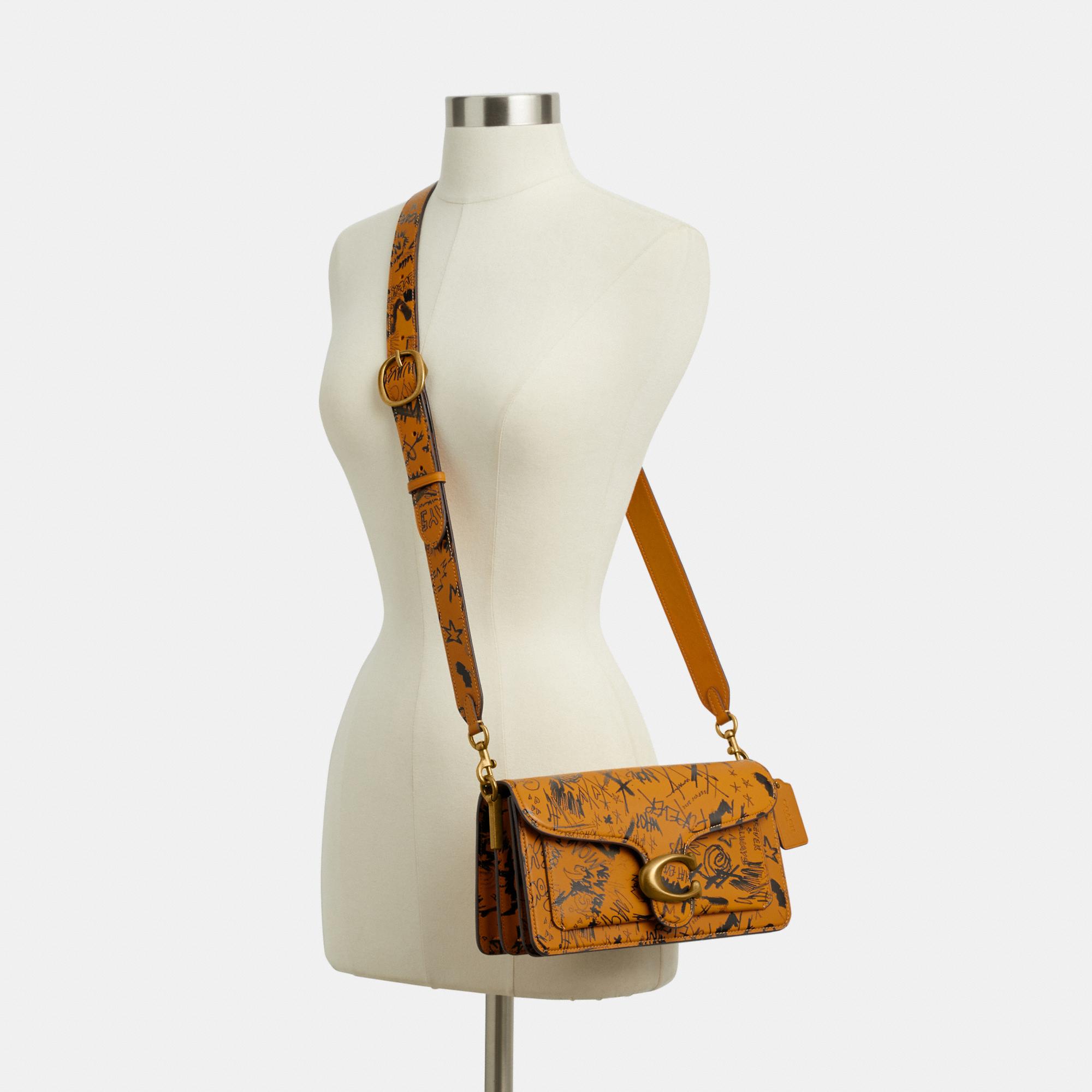 CCQ57-Tabby Shoulder Bag 26 With Graffiti Print-1Z/Ochre Multi