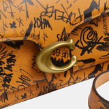 CCQ57-Tabby Shoulder Bag 26 With Graffiti Print-1Z/Ochre Multi