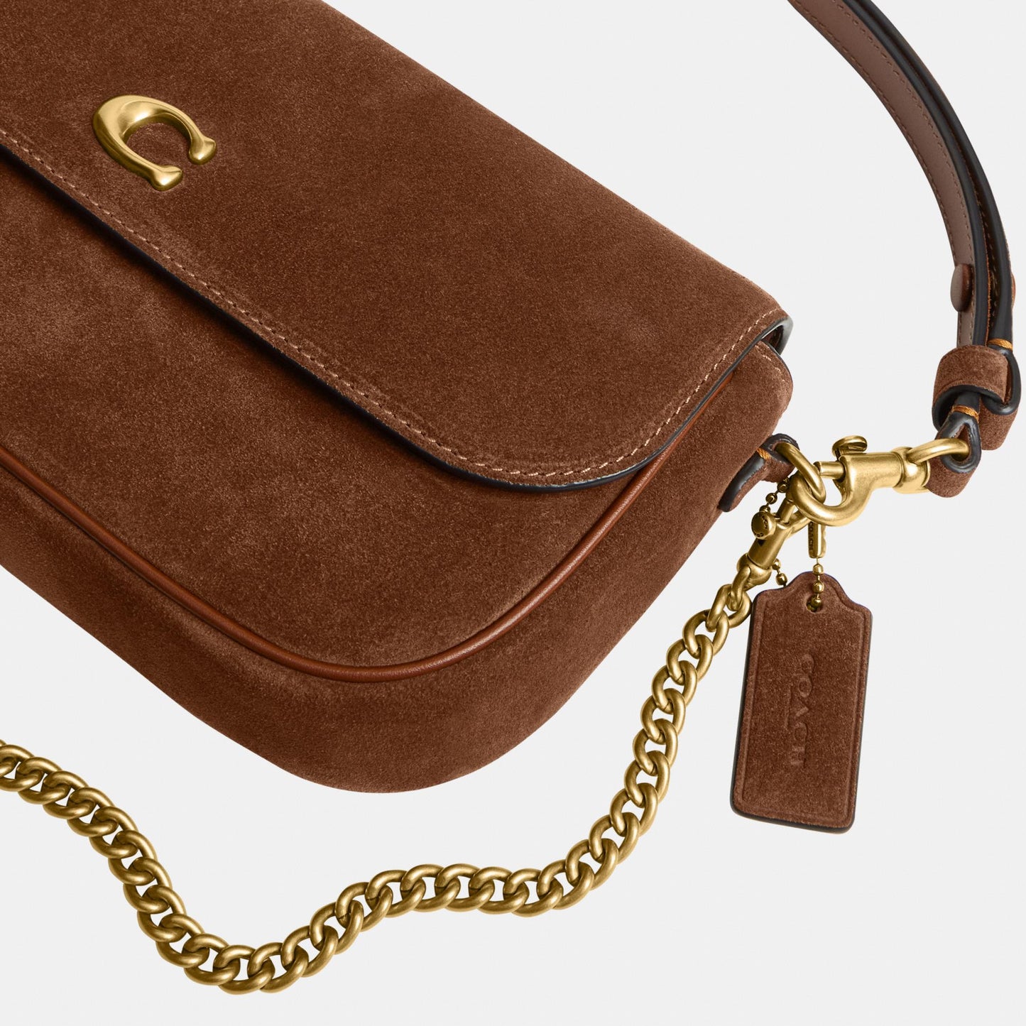 CDD05-Brook Flap Chain Bag-B4/Warm Brown