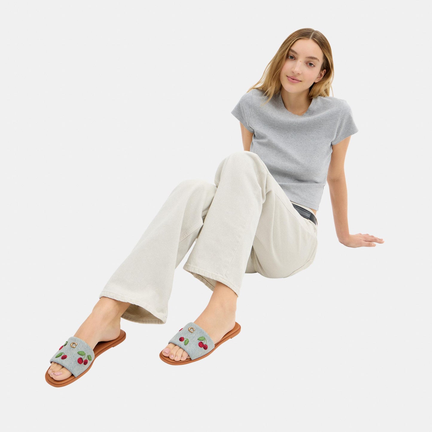 CEG69-Holly Denim Cherries Sandal-Denim Multi.