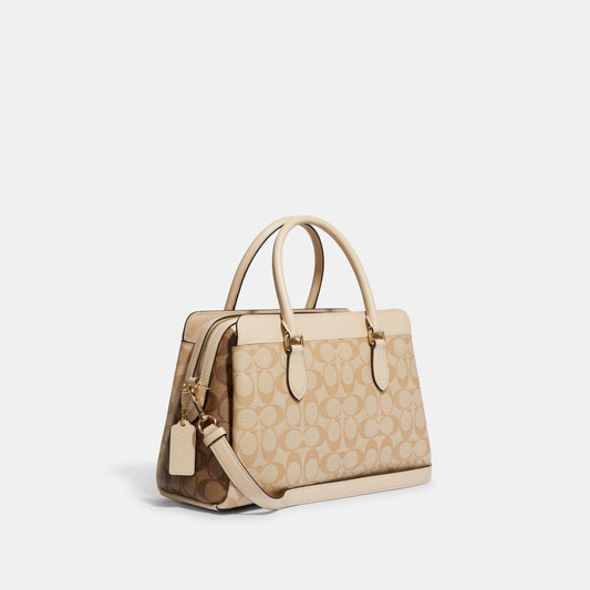 Darcie Carryall In Blocked Signature Canvas-CH286-Im/Light Khaki Multi