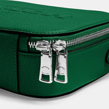 Top Handle Crossbody With Signature Canvas Interior-CJ796-Green