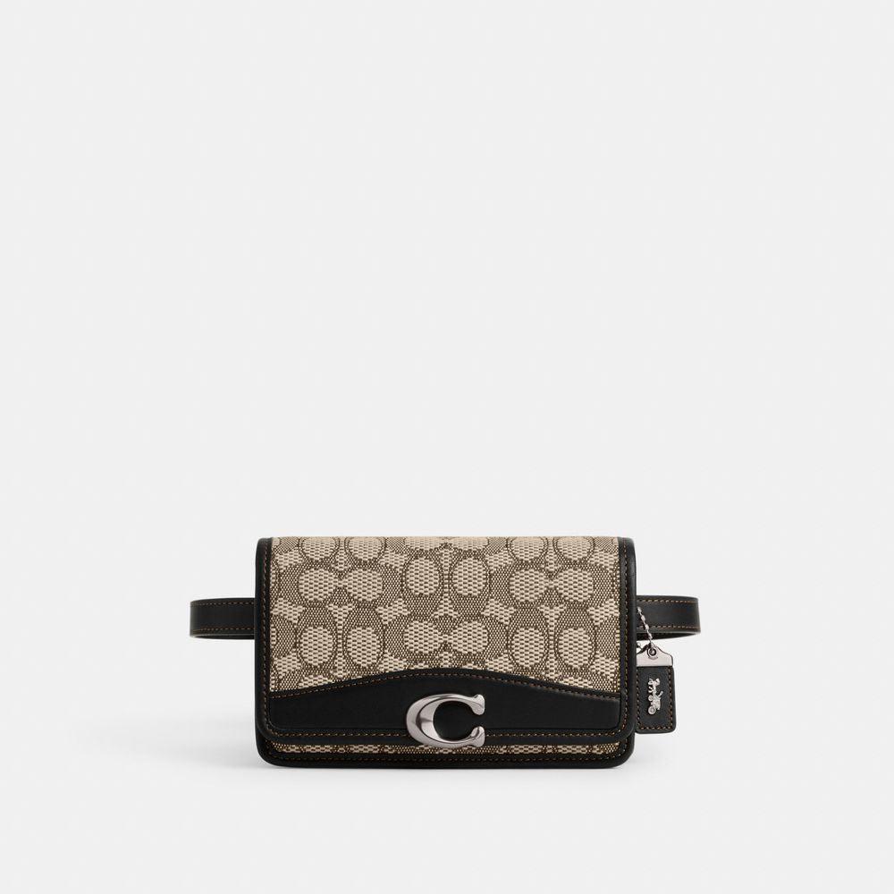 CJ810-Bandit Belt Bag In Signature Jacquard-Lh/Cocoa Black