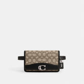 CJ810-Bandit Belt Bag In Signature Jacquard-Lh/Cocoa Black
