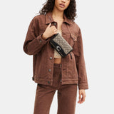 CJ810-Bandit Belt Bag In Signature Jacquard-Lh/Cocoa Black