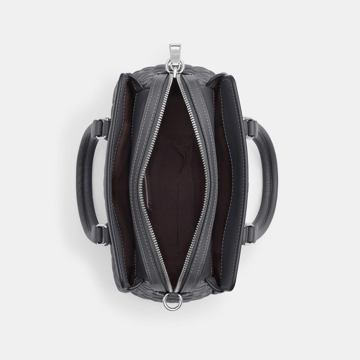 CM050-Mini Darcie Carryall With Signature Leather-SV/Industrial Grey