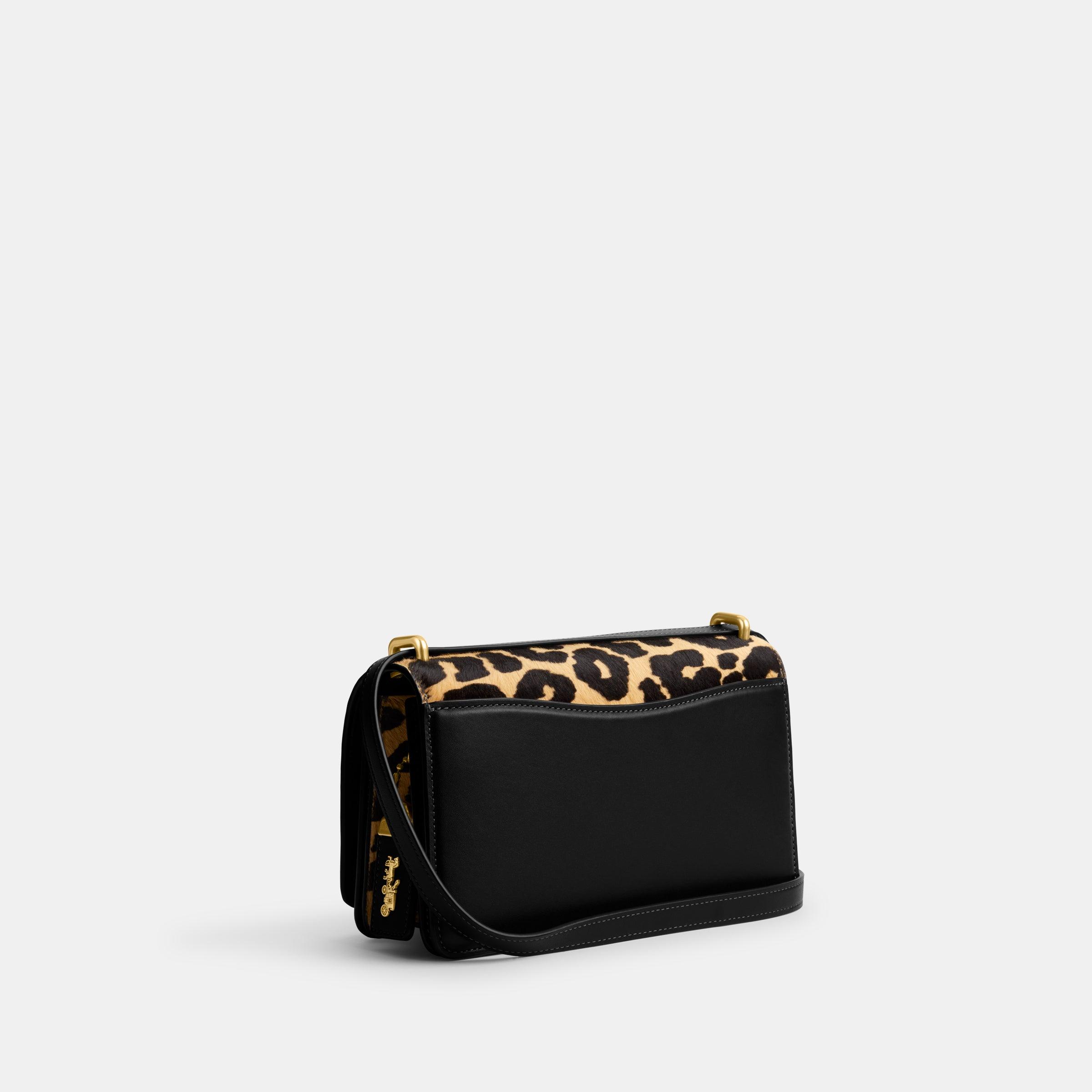 CM515-Bandit Shoulder Bag In Haircalf With Leopard Print-B4/Leopard