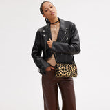 CM515-Bandit Shoulder Bag In Haircalf With Leopard Print-B4/Leopard