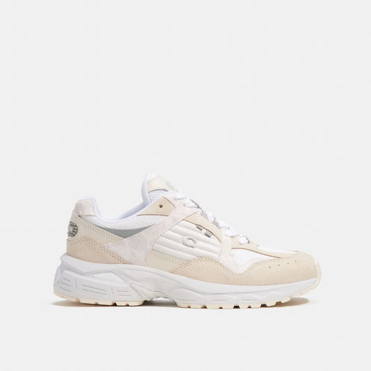 cn342-C301 Sneaker With Signature Canvas-Chalk/White