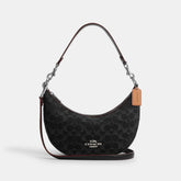 Aria Shoulder Bag In Signature Denim-CP100-Sv/Black