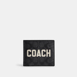 3-In-1 Wallet In Signature Canvas With Coach Graphic