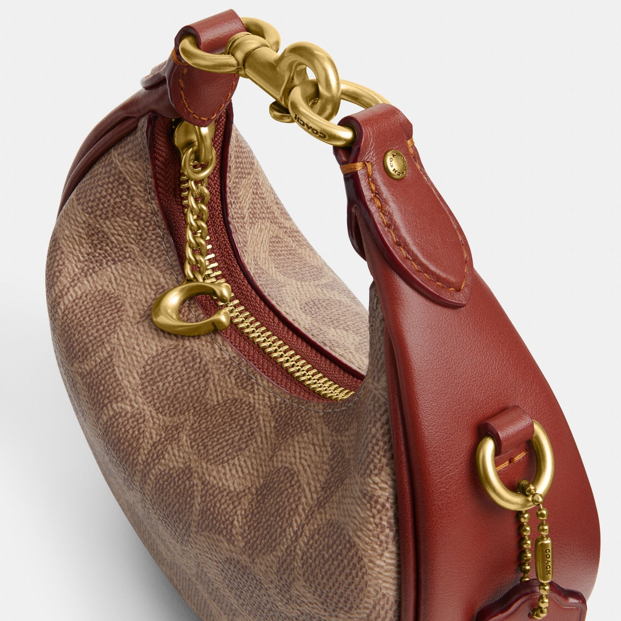 CR510-JONIE BAG IN SIGNATURE CANVAS-B4/Tan Rust