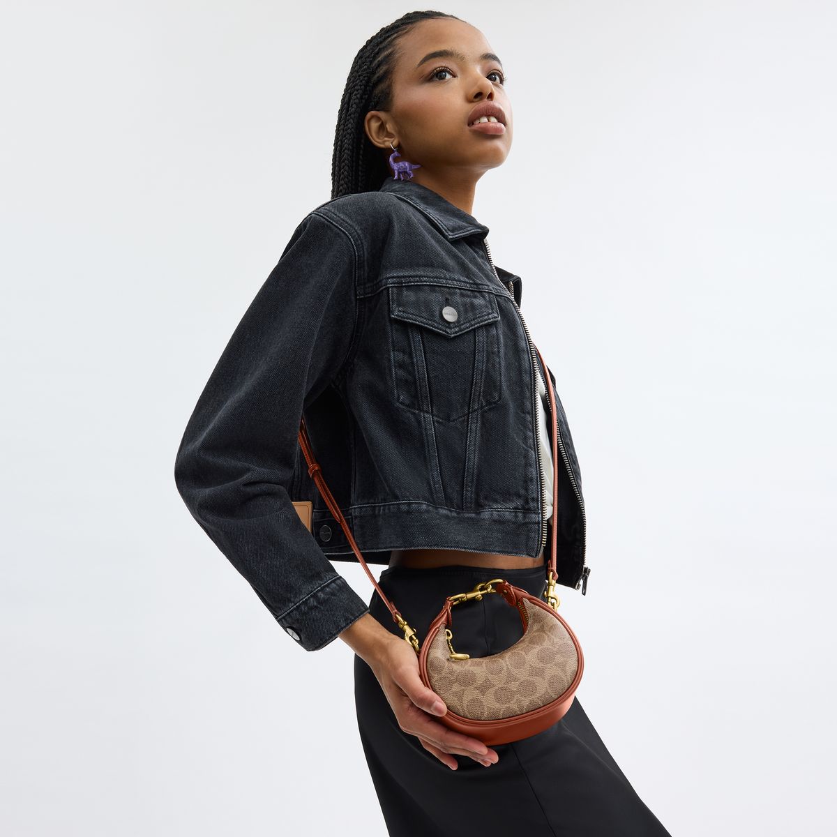 CR510-JONIE BAG IN SIGNATURE CANVAS-B4/Tan Caramel