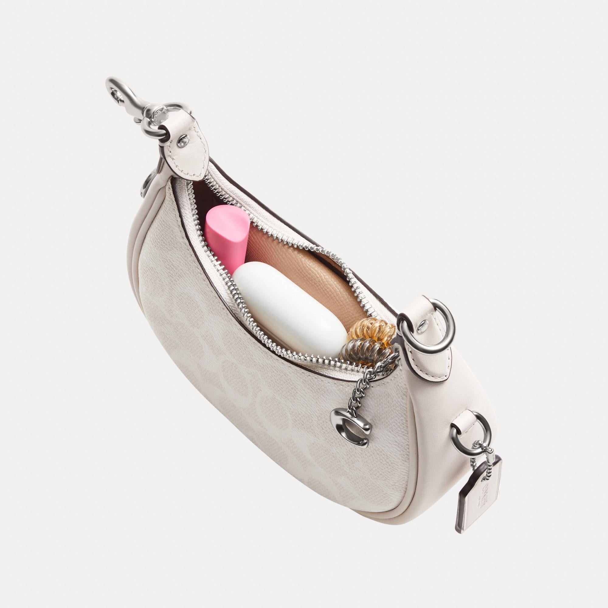 CR510-JONIE BAG IN SIGNATURE CANVAS-LH/White Chalk