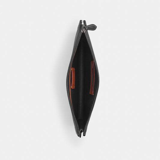 CR786-Charter Pouch In Signature Canvas-Charcoal