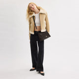 CV975-Laurel Shoulder Bag In Signature Canvas-Im/Walnut/Black