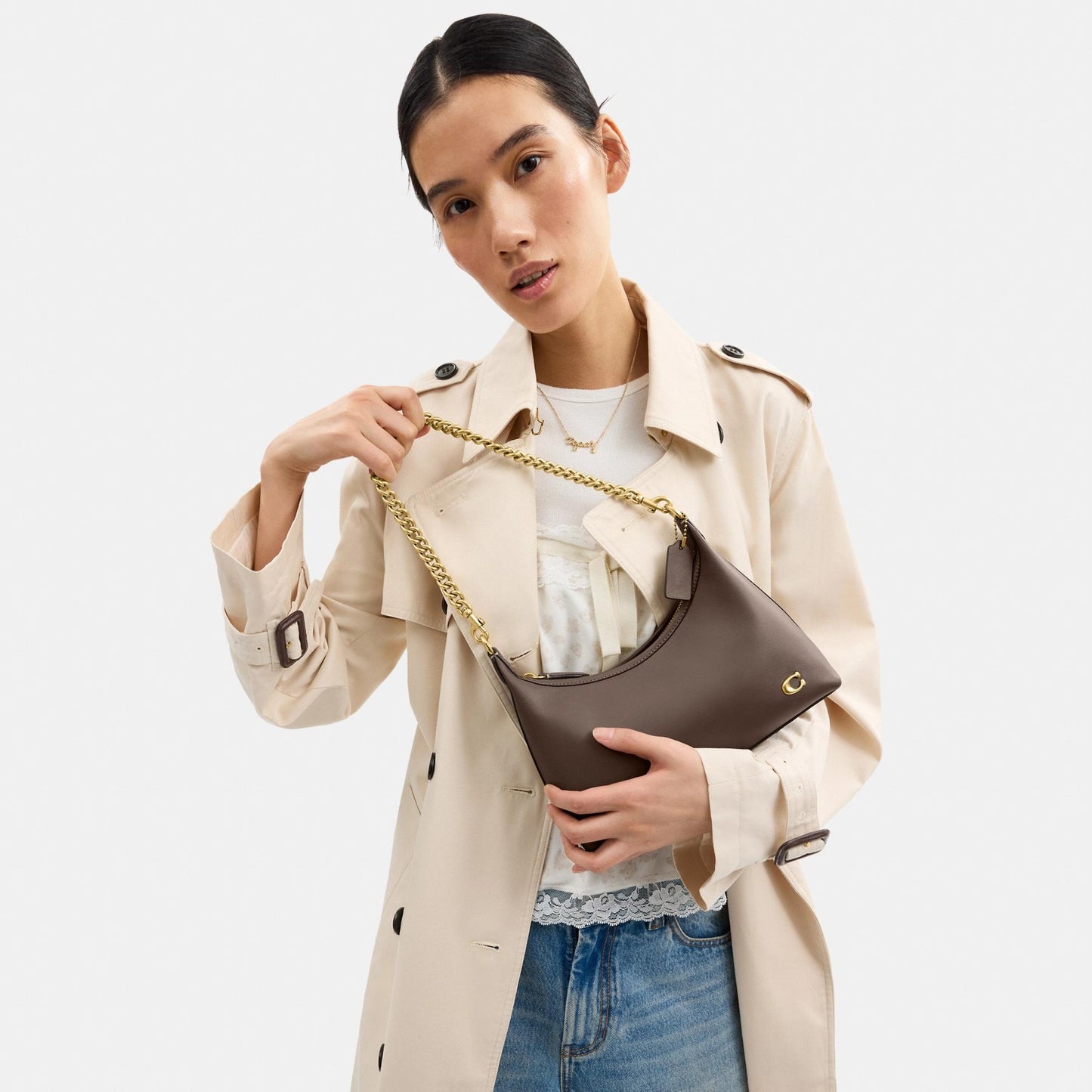 CW640-JULIET SHOULDER BAG 25-B4/DARK STONE