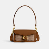 CY200-TABBY SHOULDER BAG 20 IN SIGNATURE CANVAS-B4/TAN BROWN