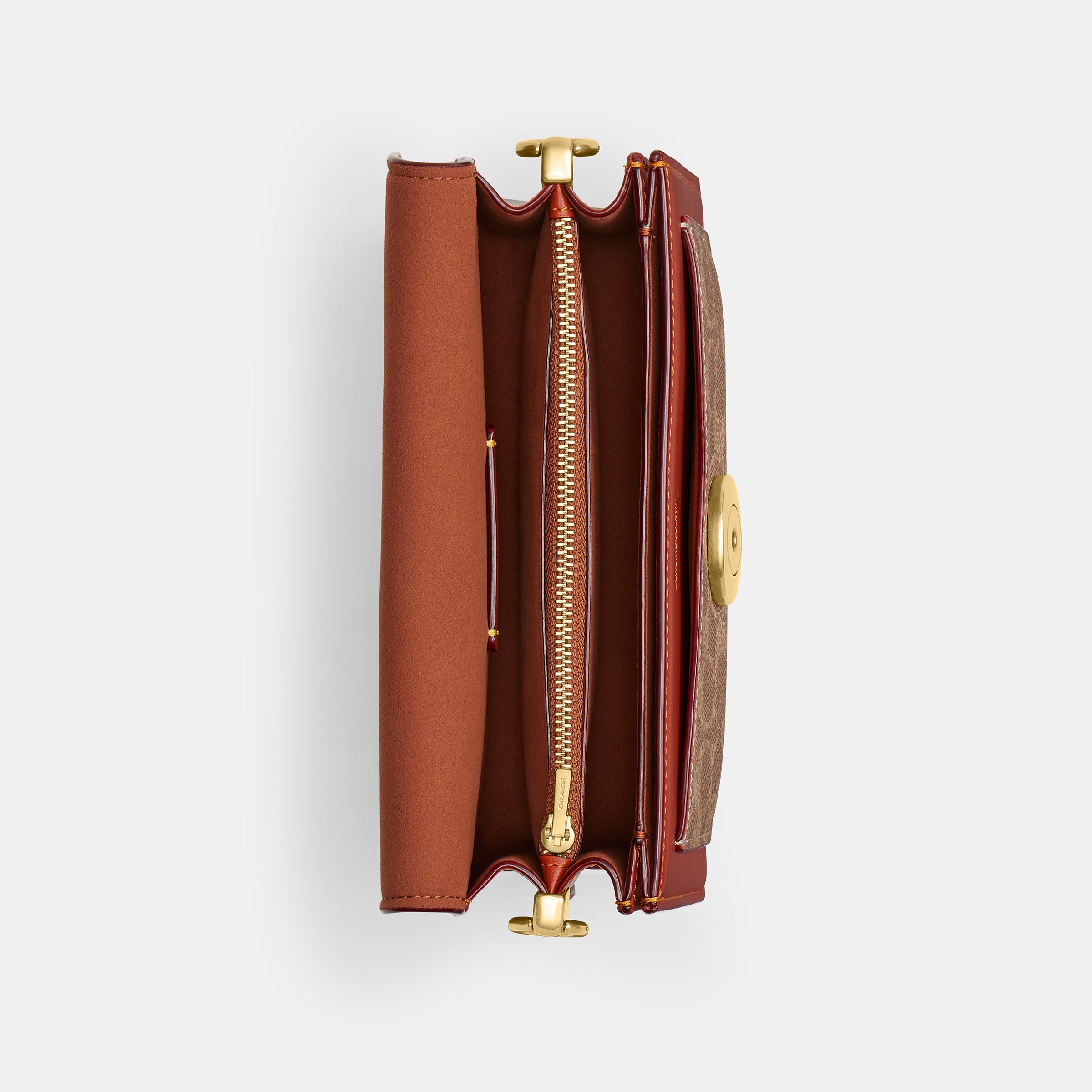 CY200-TABBY SHOULDER BAG 20 IN SIGNATURE CANVAS-B4/Tan Rust