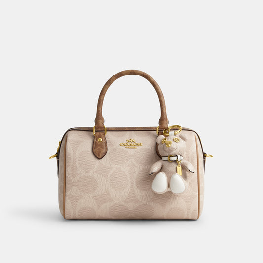 CZ195-Collectible Bear In Signature Canvas-Im/Sand/Chalk