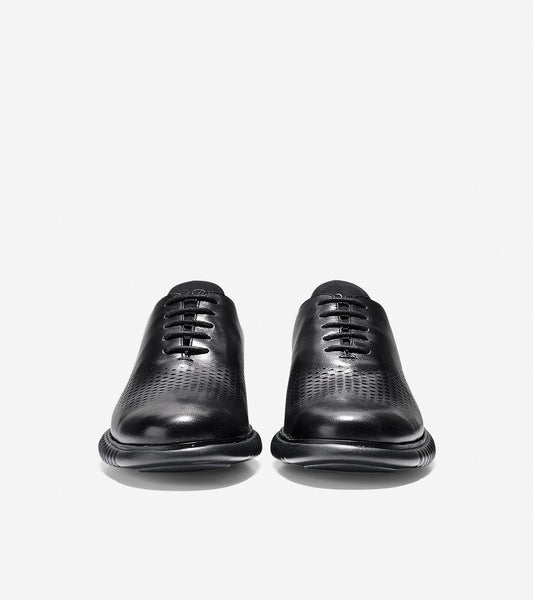 ColeHaan-2.ZERØGRAND Lined Laser Wingtip Oxford -c23832-Black Leather-Black