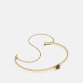 COACH-Demi-Fine Tea Rose Chain Cuff-28830-GD/AMETHYST