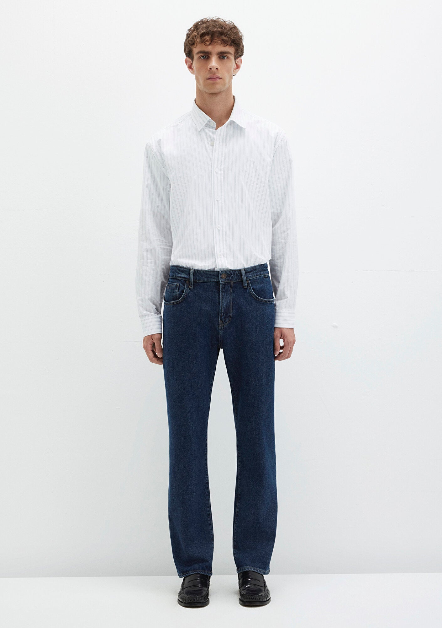 Lisbon Used Dark Indigo Classic Denim Jean Pants