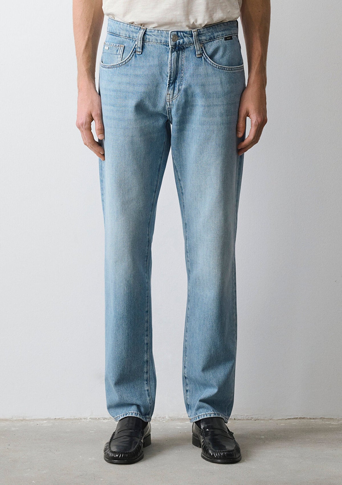 Lisbon Lt Blue Classic Denim Jean Pants