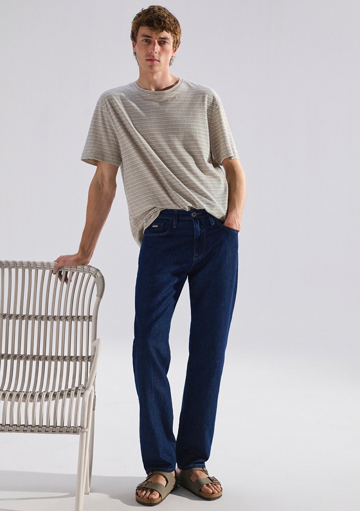 Lisbon Rinse Edition Linen Jean Pants