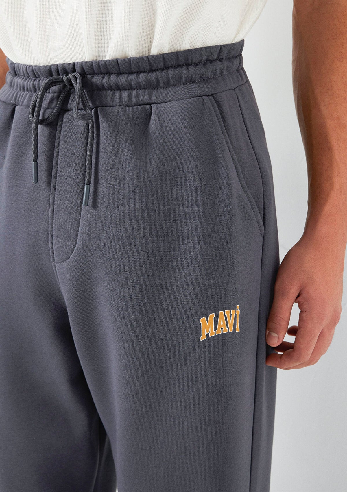 Mavi Logo Printed Grey Sweatpants