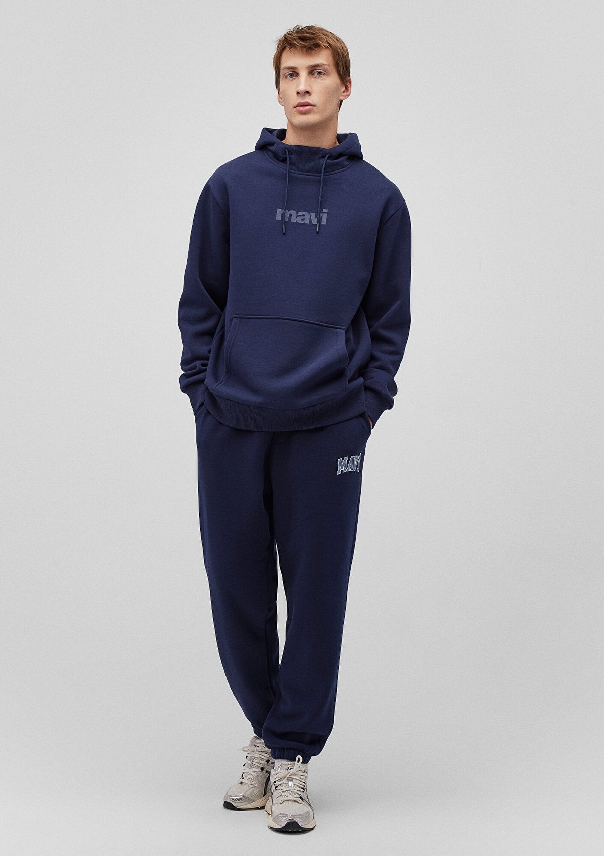 Mavi Logo Printed Navy Sweatpants