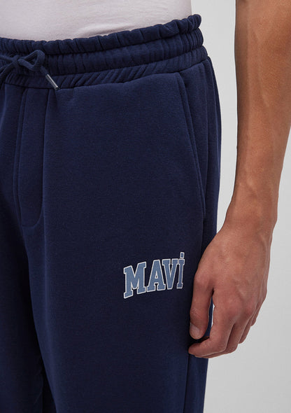 Mavi Logo Printed Navy Sweatpants