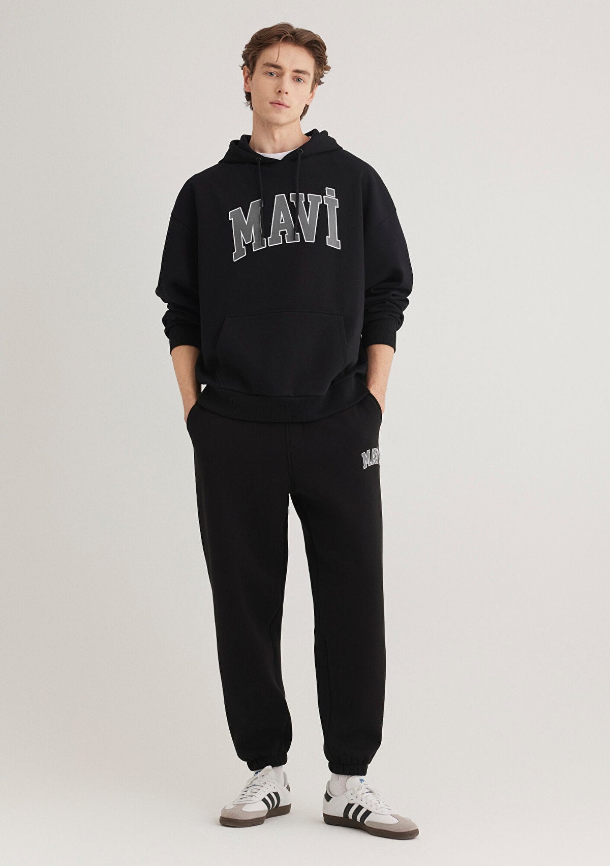 Mavi Logo Printed Black Sweatpants