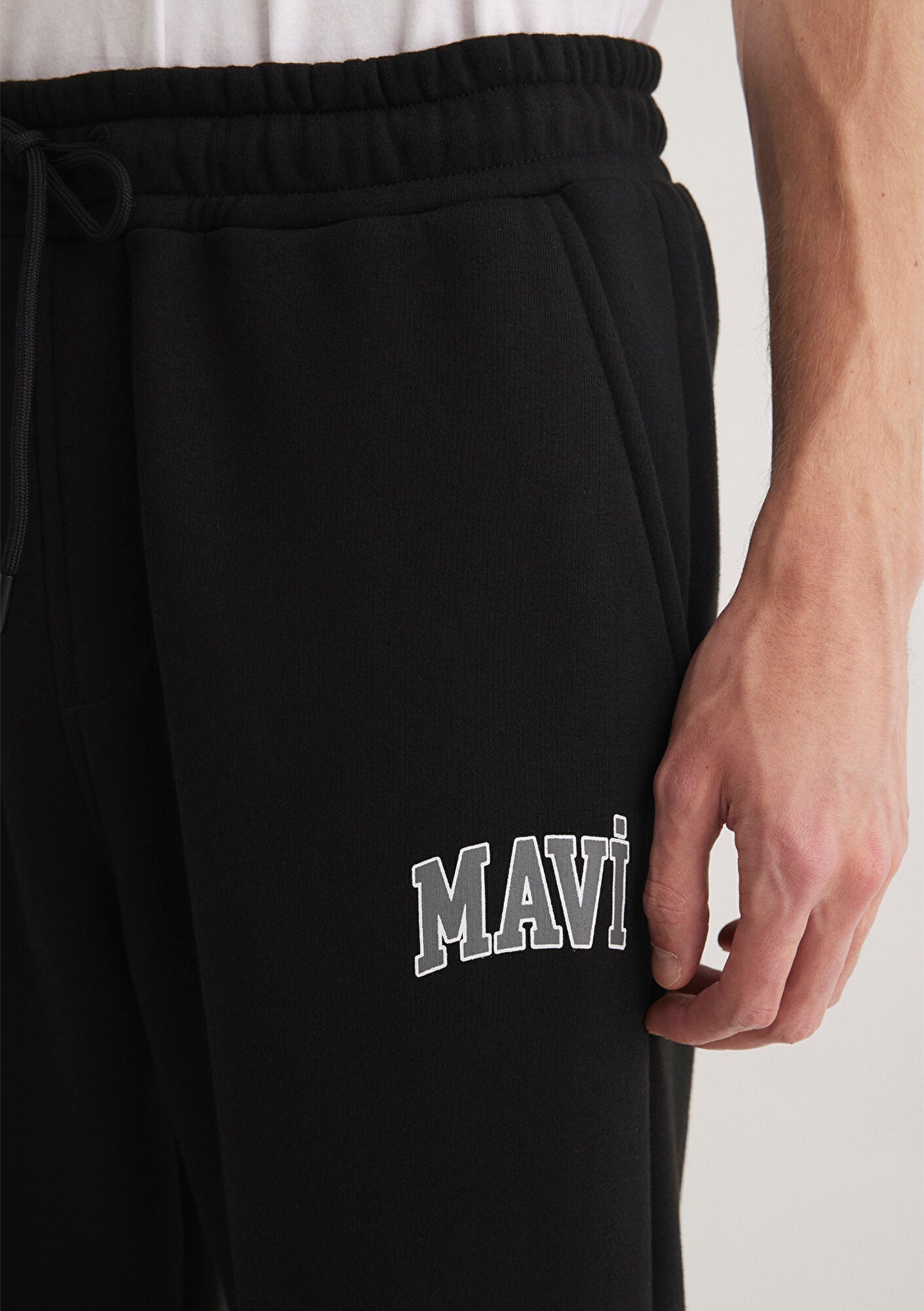Mavi Logo Printed Black Sweatpants