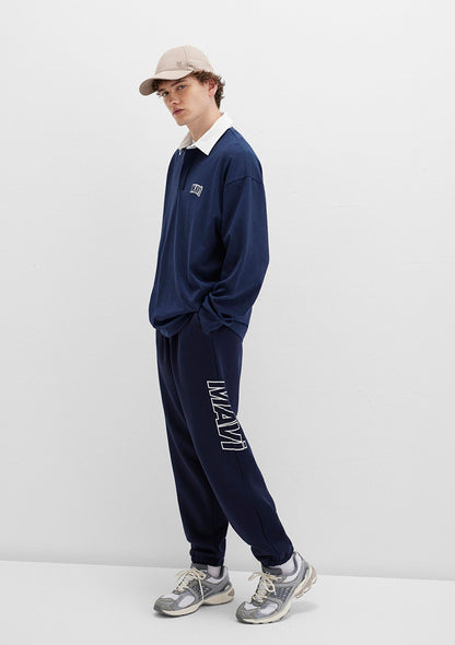 Mavi Logo Printed Navy Sweatpants