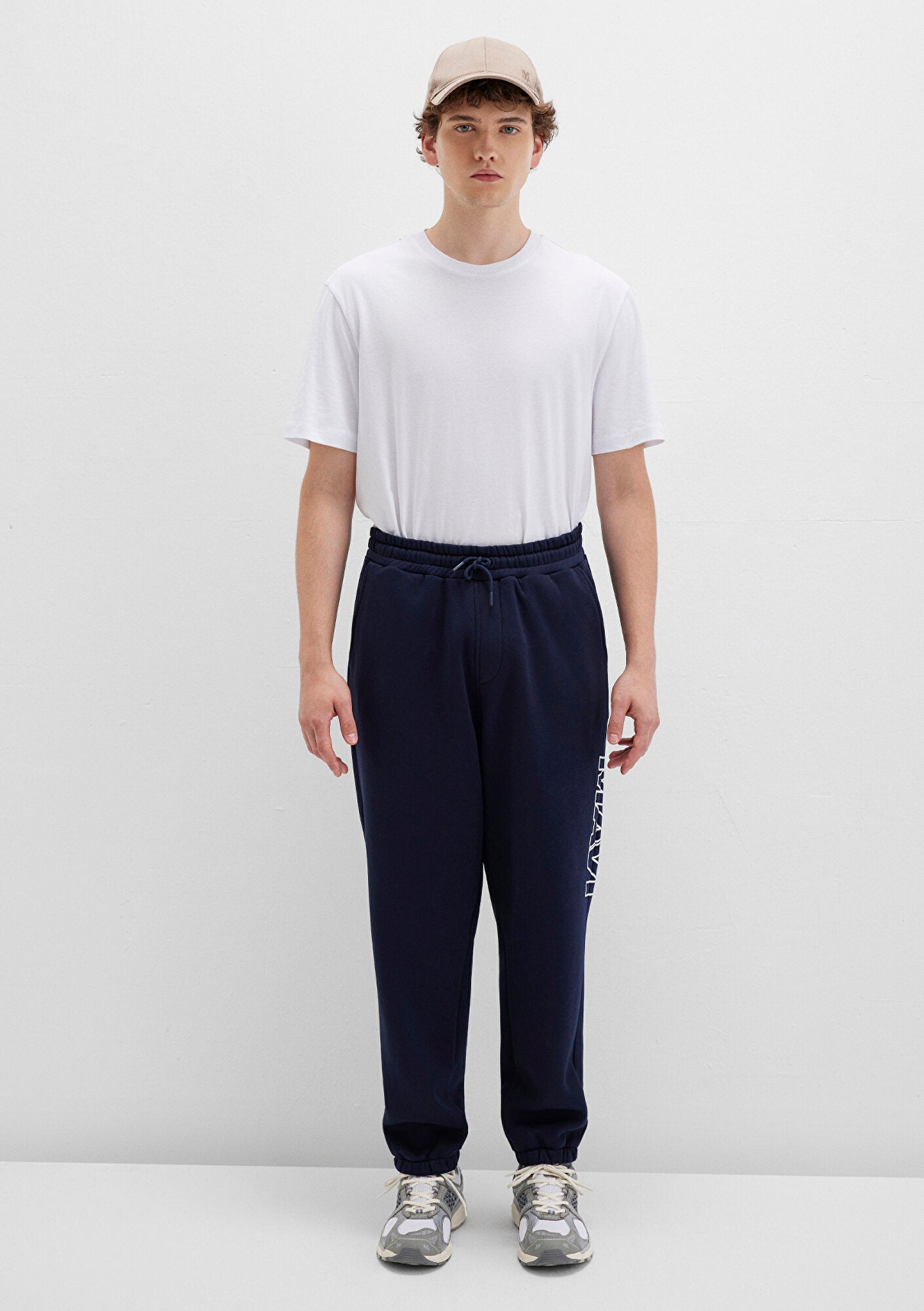 Mavi Logo Printed Navy Sweatpants