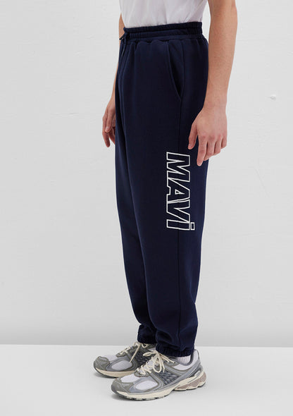 Mavi Logo Printed Navy Sweatpants