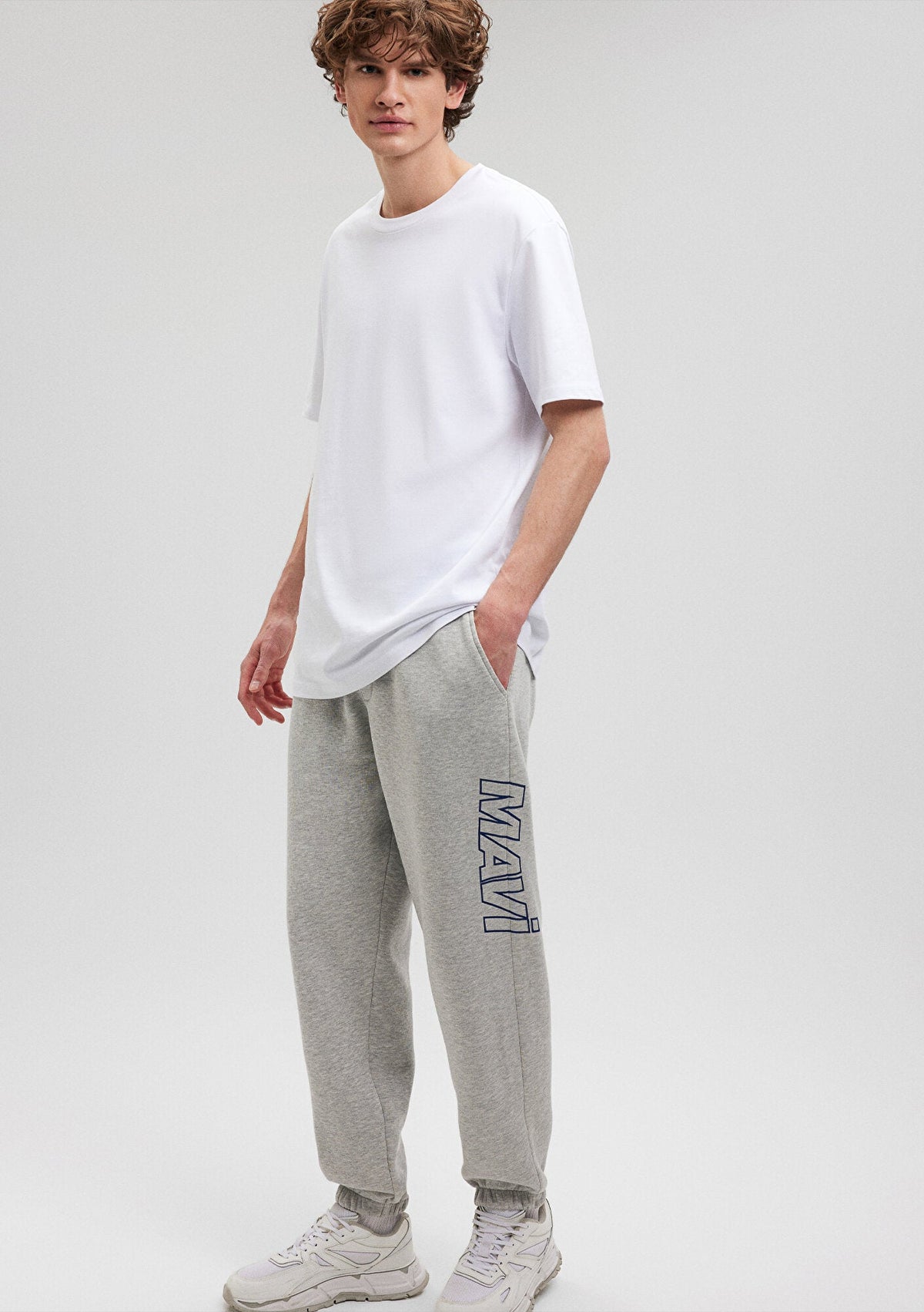 Mavi Logo Printed Grey Sweatpants