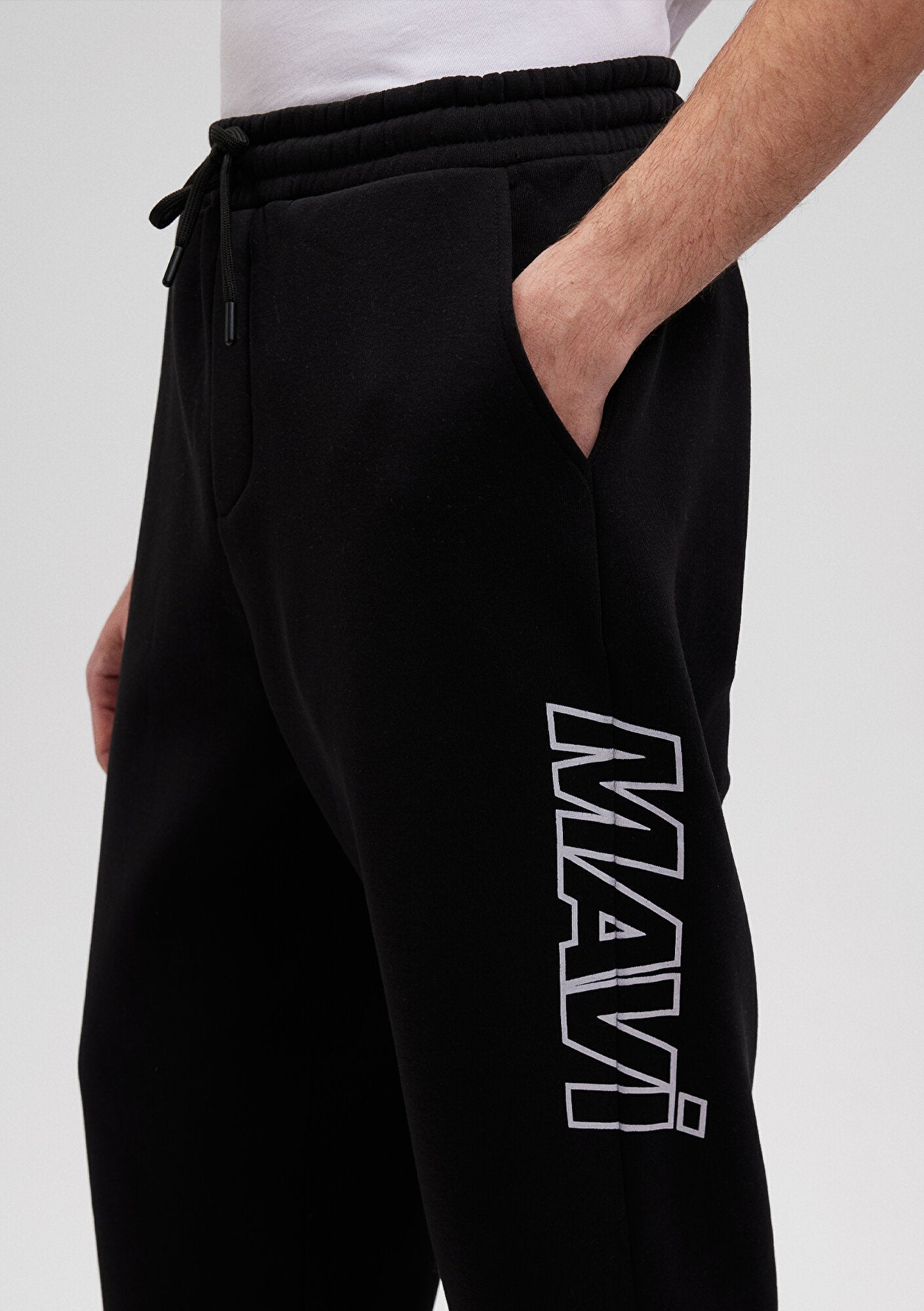 Mavi Logo Printed Black Sweatpants