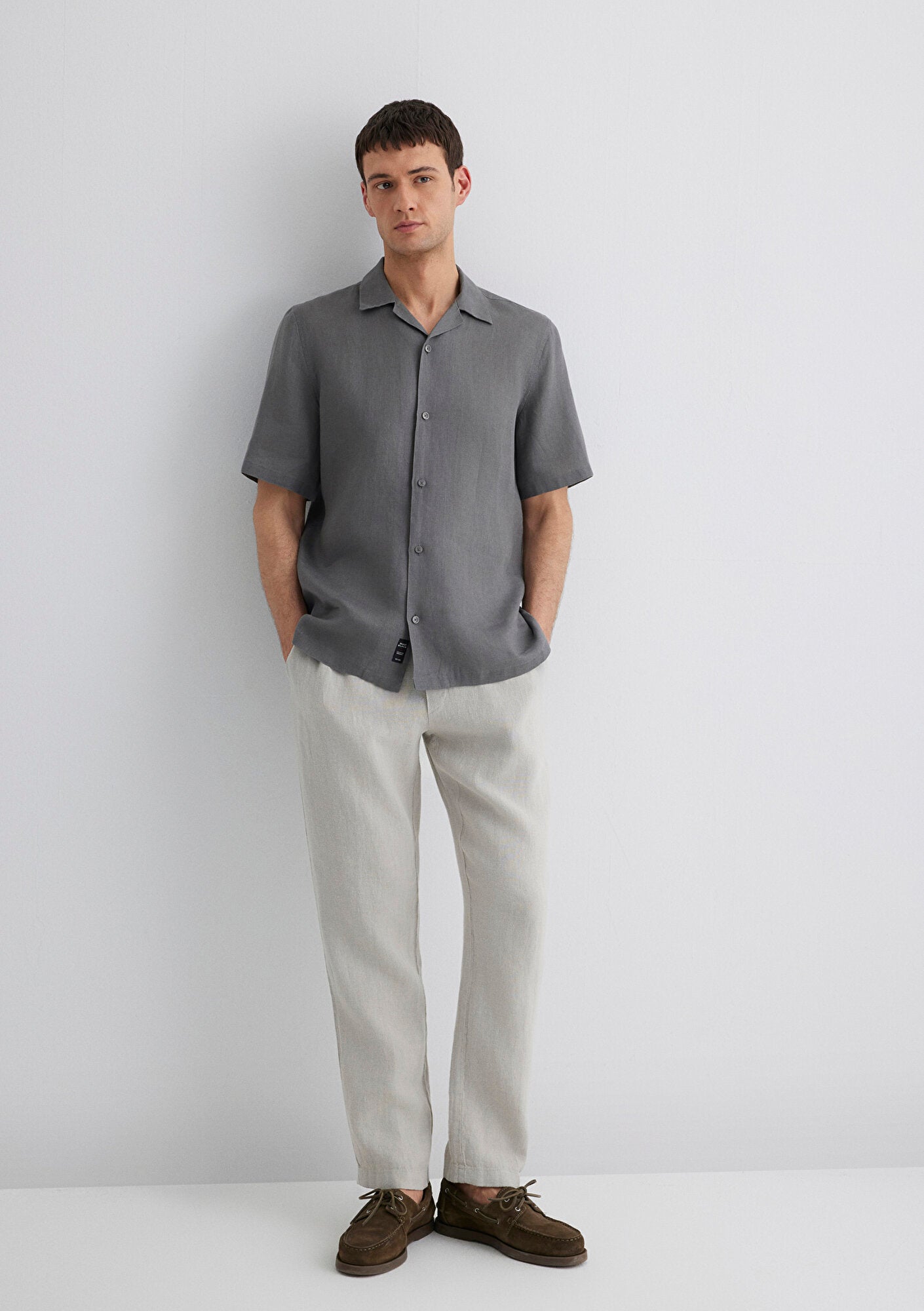 Gray Linen Pants
