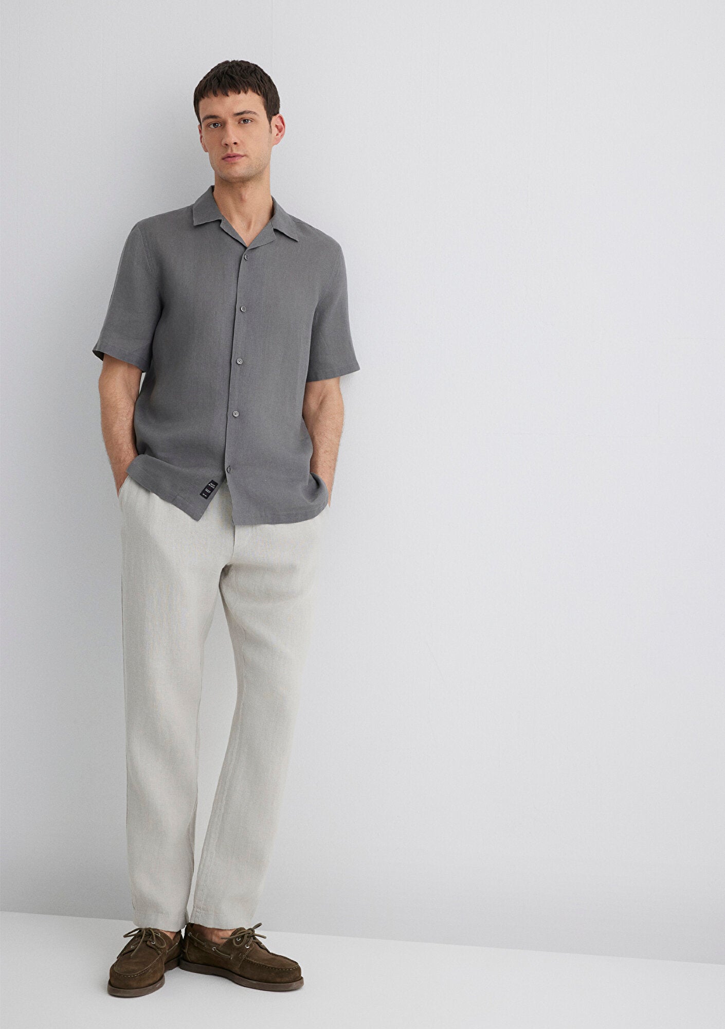 Gray Linen Pants