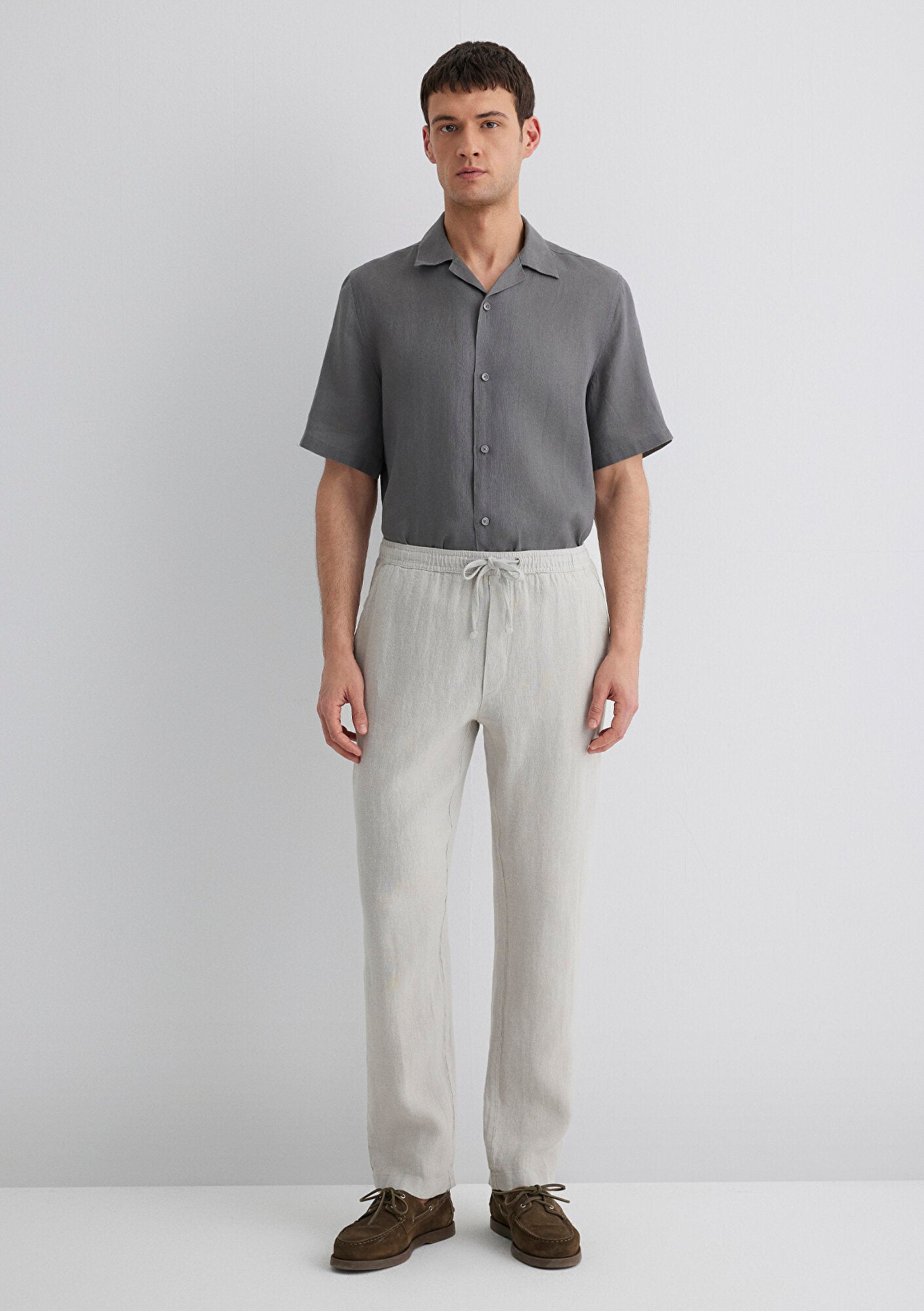 Gray Linen Pants