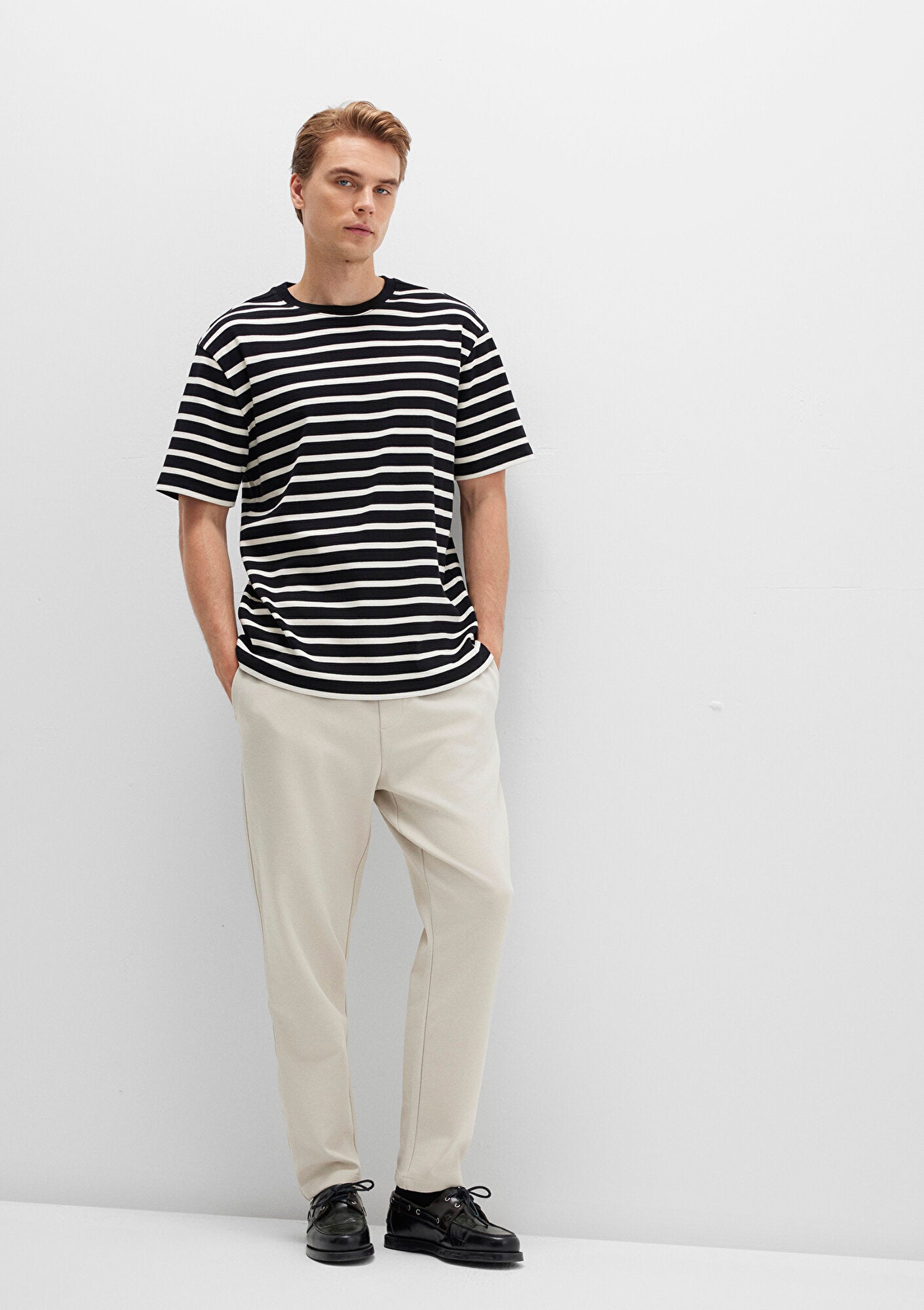 Beige Jersey Trousers