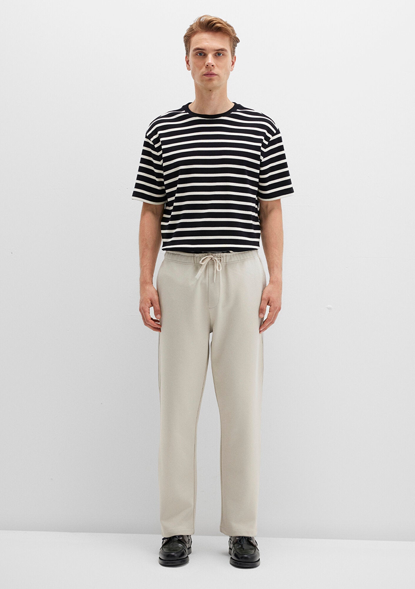 Beige Jersey Trousers