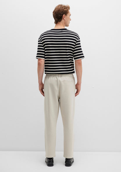 Beige Jersey Trousers