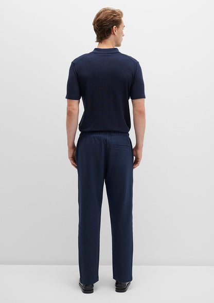 Navy Jersey Trousers
