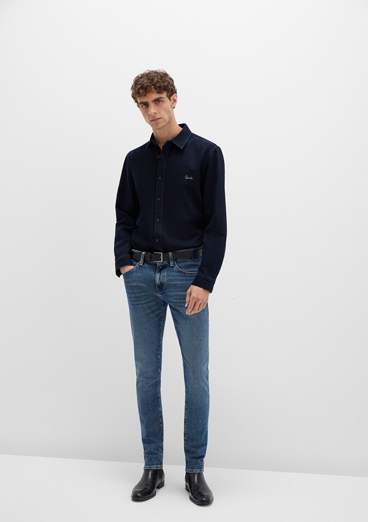 Kvnç Foggy Blue Mavi Black Jean Pants